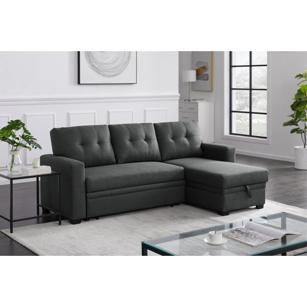 Ebern Designs Afaf 85" Wide Reversible Sleeper Sofa & Chaise & Reviews